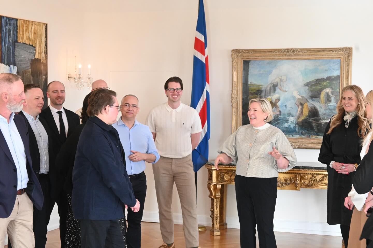 Hópur á gervigreindafundi á Bessastöðum